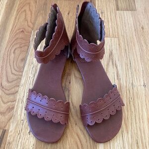 Bali Elf Midsummer Scalloped Leather Sandals